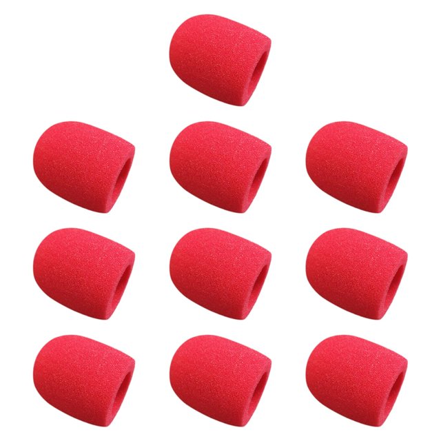 funtasica 10 Pcs Housse de Microphone Portable Robuste pour Discours Salles de Conférence Fêtes Rouge