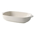 thumbnail image 1 of Ceramics Baking Dish/Lasagna Bakeware Pan, Rectangular Baking Sheet with 2 Tableware Use Handles, For Family Daily, 1 of 8