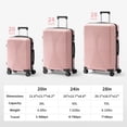 thumbnail image 4 of Ktaxon Ensemble de Bagages 3 Pcs, Ensemble de Valises avec Roues Pivotantes à 360°, Bagage Rigide Léger 20 Po24 Po28 Po, Rose, 4 of 8