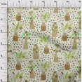 thumbnail image 3 of oneOone Viscose Chiffon Brown Fabric Floral Vase With Geometrical Craft Projects Decor Fabric Printed By The Yard 42 Inch Wide, 3 of 4