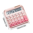 thumbnail image 2 of FHBVT Office Calculator 12-Digit LCD Calculator Flexible Candy Color Keyboard Automatic Power Saving Non-Slip Pad Home Office Financial Calculation Accounting Desk Tool Financial Planning Calculator, 2 of 5