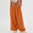 thumbnail image 2 of Womens Baggy Utility Pants Summer High Waisted Wide Leg Cargo Pants With Pockets, 2 of 5