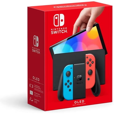 Nintendo Switch (OLED model) w/ Neon Red & Neon Blue Joy-Con (Nintendo Switch)
