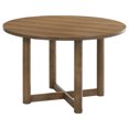 thumbnail image 3 of Billie Dining Table- Brown Wood Frame- Cross Legs- Round 46 Inch, 3 of 6