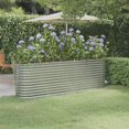 thumbnail image 1 of vidaXL Jardinière Surélevée de Jardin en Acier Enduit de Poudre 224x40x68 cm Argent, 1 of 4