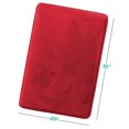 thumbnail image 3 of 1 Large Clara Clark Bath Mat Bathroom Rug - Absorbent Memory Foam Bath Rugs - Non-Slip, Thick, Cozy Velvet Feel Microfiber Bathrug, Plush Shower, Toilet- Floor Bathmats Carpet - Red - 20"x32", 3 of 6