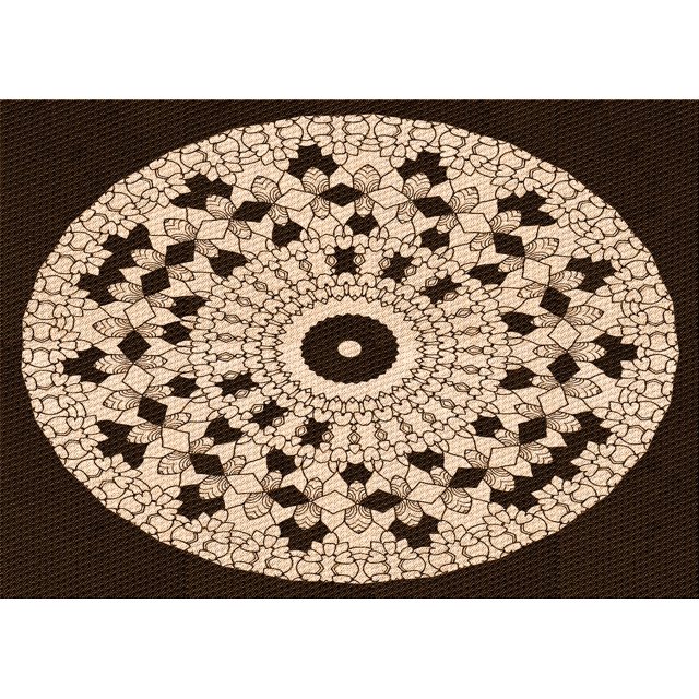 Ahgly Tapis Rectangulaire Lavable en Machine Intérieur Transitionnel Noir Brun, 2 Pieds x 3 Pieds