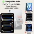 thumbnail image 2 of XCRS [2 Pack] Tempered Glass Screen Protector for iPad Pro 11-Inch (M4) 2024 - Film Guard for iPad Pro 11, 2 of 4