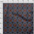 thumbnail image 3 of oneOone Polyester Spandex Brown Fabric Asian Tile Star Craft Projects Decor Fabric Printed By The Yard 56 Inch Wide, 3 of 4