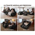 thumbnail image 4 of BEDEEP Canapé Inclinable Électrique 120 Pieds' avec Console d'Appui-tête, Canapé Sectionnel en Chenille Moduar Cloud avec Rangement Ottoman Chaise Longue, Canapé Convertible 6 Places pour Salon RV, Noir, 4 of 10