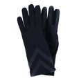 thumbnail image 2 of Isotoner Women' SmartDri Smartouch 3 Button Length Spandex Chevron Gloves - A30660 (Black, L/XL), 2 of 4