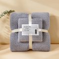 thumbnail image 1 of Fleece Towel Set, EDHITNR Soft Absorbent Bath Towel, Premium Microfiber Quick Dry Hand Towel Machine Washable, Gray, 1 of 3
