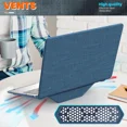 thumbnail image 3 of Compatible for MacBook Air 13 inch Case 2018-2021 M1 A2337 A2179 A1932 with Retina Display, Fabric Textured Hard Shell with Foldable Kickstand & Keyboard Cover for MacBook Air 13'' Case, 3 of 7
