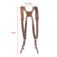 thumbnail image 2 of pitrice Accessoires de Sangle d'Appareil Photo en Cuir de Vache pour Deux Appareils Photo Sangle Sangle Brun, 2 of 8