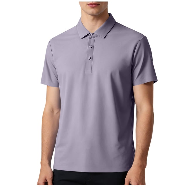 cfhntfmh Mens Golf Shirt Big and Tall Short Sleeve Quick Dry Performance T Shirts Solid Color Tennis Shirts for Men