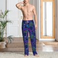 thumbnail image 2 of Kdxio Turtles Print Mens Pajama Pants Set Sleep & Lounge Pants, PJ Bottoms with Pockets and Button Fly-Medium, 2 of 6