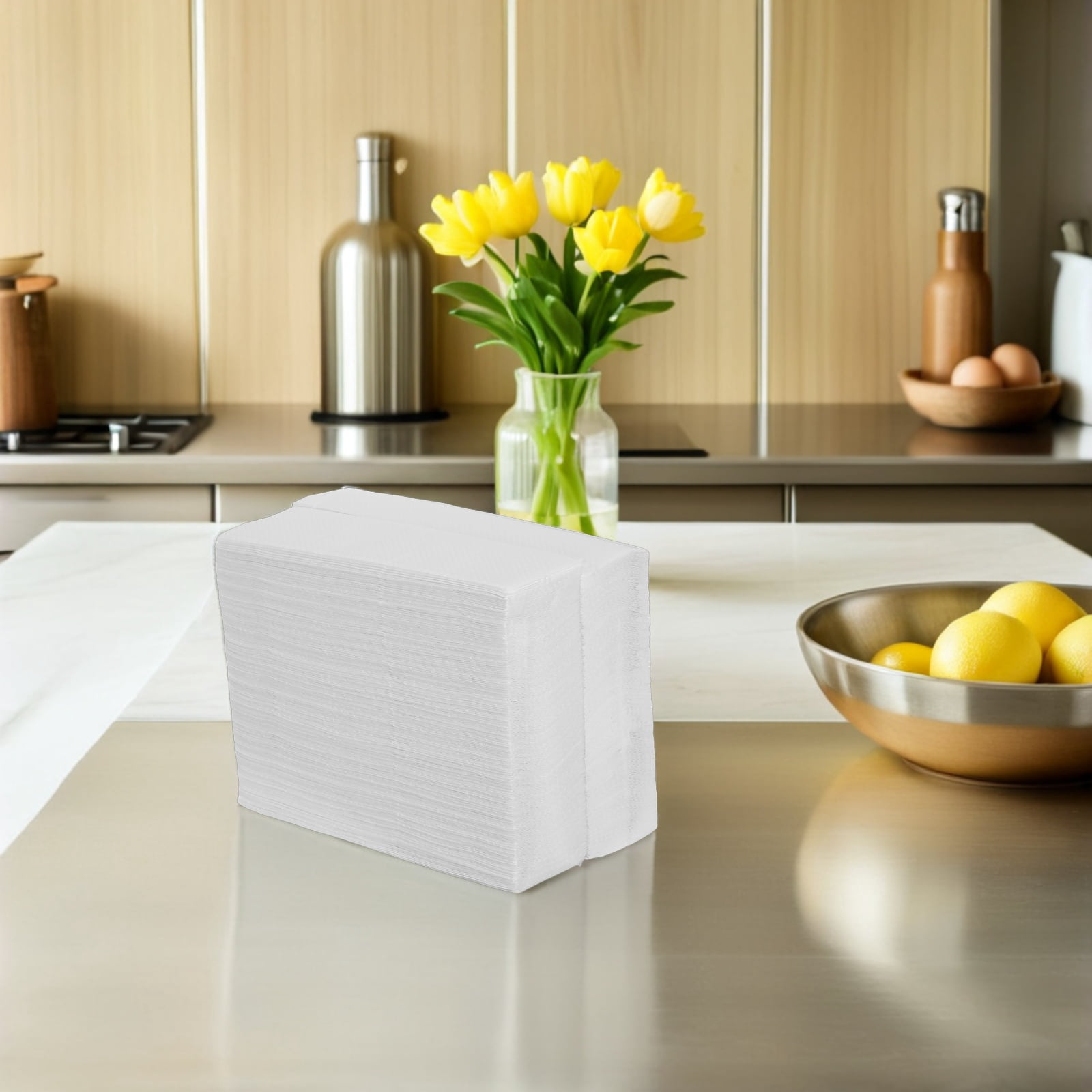 COSMOBETTY 400Pcs Bathroom Paper Thickened White Paper Towels Absorbent Skin Friendly for Shop Home