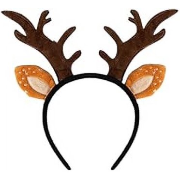 LECHA Christmas Headband with Reindeer Ears for Adults Kids Hair Accessories for Christmas Supplies and Holiday Parties, Deer Antler Headband for Women, Men, Kids, Adults