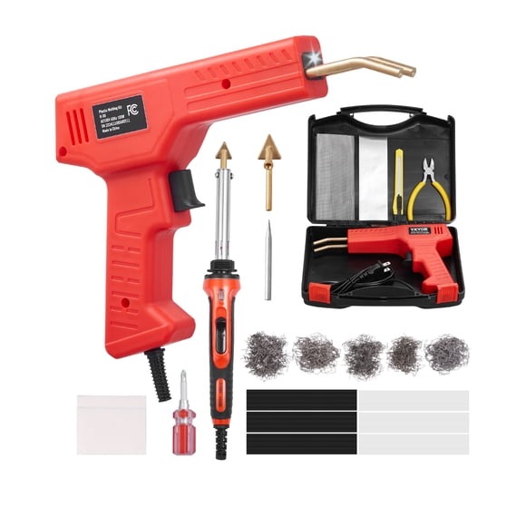 VEVOR Trousse de Soudeur en Plastique 100 W Pistolet de Soudeur en Plastique et Fer 1000 Agrafes et 60 Tiges