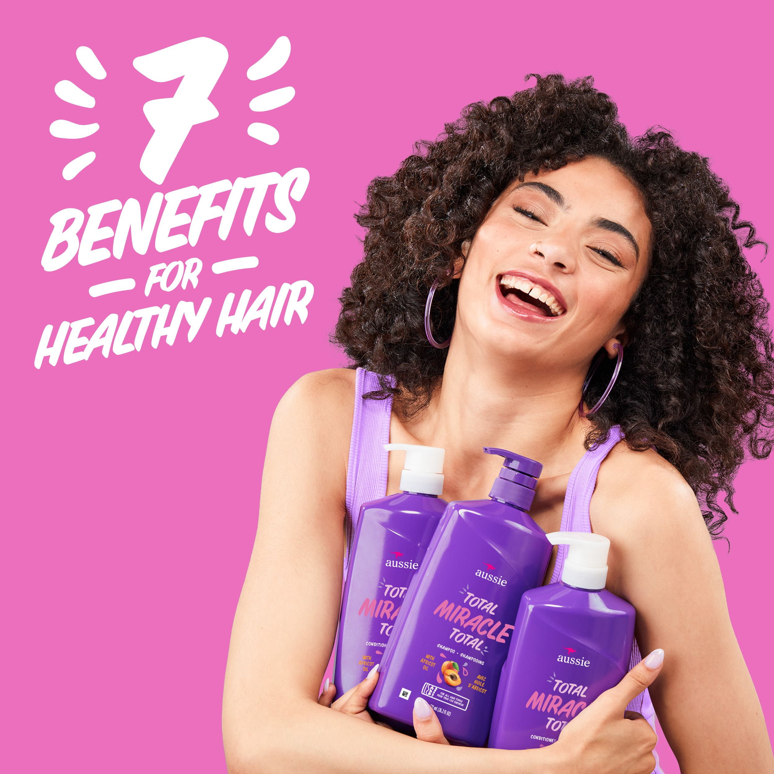 Aussie Total Miracle avec Huile d'Abricot et de Macadamia, Shampooing Sans Parabènes
