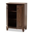 thumbnail image 2 of Baxton Studio Nissa Walnut Brown Finished Wood 2-Door Shoe Storage Cabinet, 2 of 10
