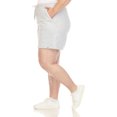 thumbnail image 2 of White Mark Women's Stretchy High Waist Longline Sweat Shorts, 2 of 5