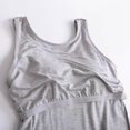 thumbnail image 4 of UPPADA Débardeurs pour Femmes en Modal Rembourré avec Soutien-Gorge Intégré, Col Rond, Camisole Sans Manches avec Soutien-Gorge Sans Armatures, Chandails Ajustés Décontractés, T-Shirt, Grande Taille, Hauts Confortables, Débardeur pour Femmes Coupe Ample Gris, P, 4 of 7
