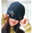 thumbnail image 2 of LinYooLi Women Knit Beanie Skull Hat Slouchy Chunky Cable Warm Soft Thick Cap with Goggles, 2 of 7