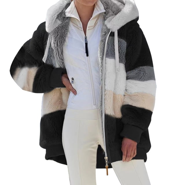 2025 Jacket Polyester Hooded athletic Jacket Women Outdoor Women Fleece Button Jacket Women Fleece Cardigan Womens Jacket Women Full Zip Active Fleece