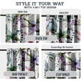 thumbnail image 3 of Vargottam Cotton Curtains for Windows - 3-in-1 Rod Pocket/Back Tab Short Window Drapes - Light Filtering Cotton Panels - Set of 2, 52"x63" - Animal & Bloom Pattern (Pink), 3 of 8