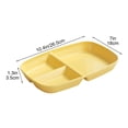 thumbnail image 3 of yulier Assiette Compartimentée en Plastique, Assiette Incassable en Paille de Blé à 3 Compartiments, Assiette de Souper Légère Réutilisable, Compatible Micro-Ondes et Lave-Vaisselle, 3 of 7