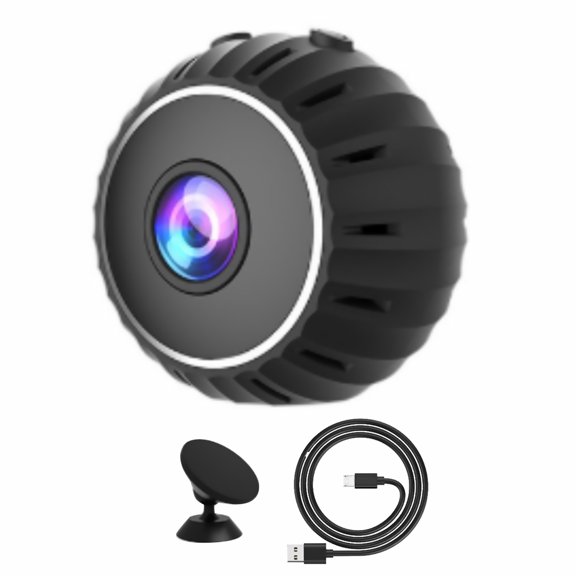 NATEFEMIN Black WiFi Camera for Versatile Applications Warehouse, Backyard, Store, Office Monitoring Solutions