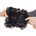 thumbnail image 2 of Hair Bun Extension with Claw Comb Ponytail Messy Chignon Updo Ponytail Scrunchie Donut Hairpiece, 2 of 6