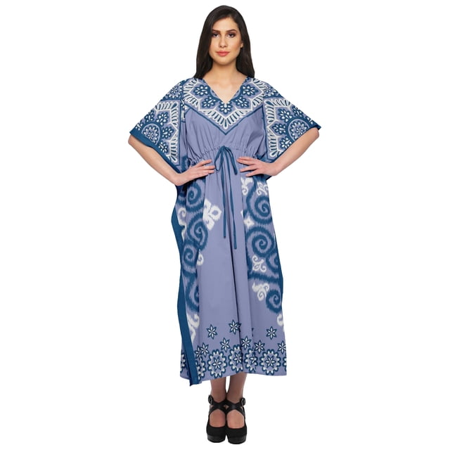 Moomaya Caftan pour Dames Tenue de Détente des Fêtes Robe Maxi Robes Africaines pour Femmes