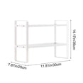 thumbnail image 3 of QTOCIO Double-Tier Desktop Storage Shelf Student Desk Organizer Office Computer Desk Tiered Cabinet, 3 of 4