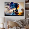 thumbnail image 1 of Designart art Mural train, art Mural train, Rails Roulants en Mouvement, Très Grand art Mural Moderne sur Toile, 32x16 Pouces, 1 of 5