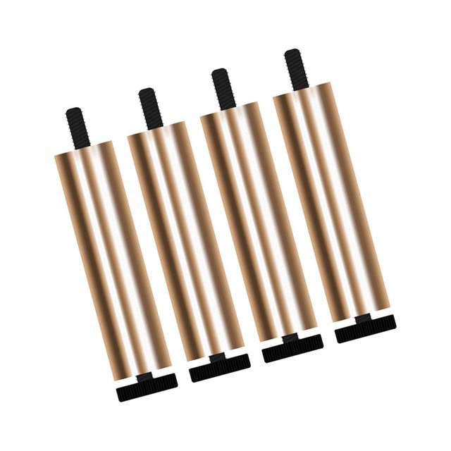 DOLITY 4 Pcs Pieds de Meubles en Alliage d'Aluminium Pieds de Canapé Robustes Remplacement Moderne Or 25cm