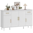 thumbnail image 1 of HOMCOM 55" Modern Sideboard Buffet Cabinet with Soft-Close Doors White, 1 of 10