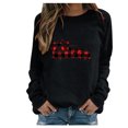 thumbnail image 1 of RKSTN Chandail pour Femmes Décontracté à Manches Longues Blouse à Imprimé de la Saint-Valentin Hauts Chandail Col Rond Coupe Ample Chandail, 1 of 4