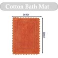 thumbnail image 2 of Royal Blaze Crochet Reversible Bath Mat Runner 100% Cotton Bathroom Rug Runner, Medium Plus Rectangular 24×36 Rust, 2 of 7
