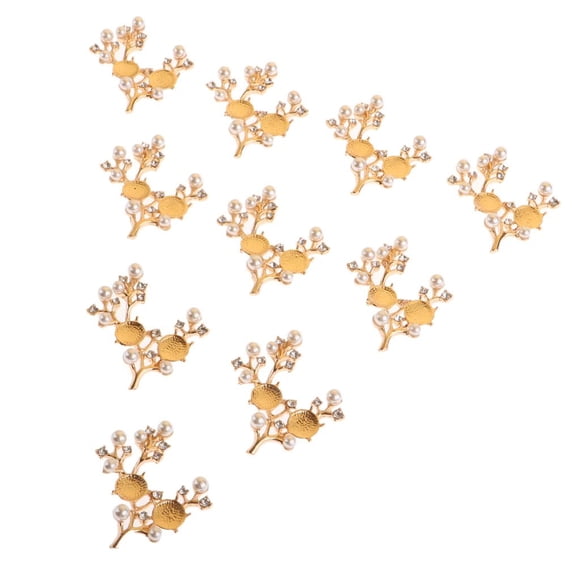 KLKCMS 10 Pcs Breloques Feuille de Perles Pendentif Alliage Fabrication de Bijoux Artisanat Or A32
