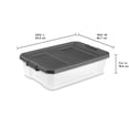 thumbnail image 2 of Sterilite 38 L Stacker Box, Durable Clear Underbed Plastic Storage Bin with Latch Lid, Dark Gray, 2 of 9