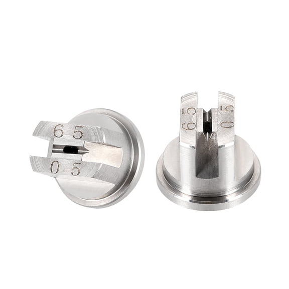 Unique Bargains Flat Fan Spray Tips, 65 Degree Stainless Steel Nozzle, 2 Pcs (1.4mm Orifice Diameter)