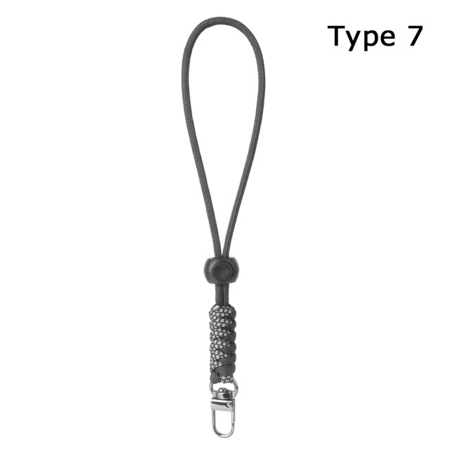 Paracord Keychain Lanyard Rotatable Buckle High Strength Parachute Cord Outdoor Backpack Key Ring Neck Hanging Rope 7