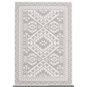 Tapis Intérieur/Extérieur pour Balcon, Patio et Jardin ECARPET Aaya Ivoire
