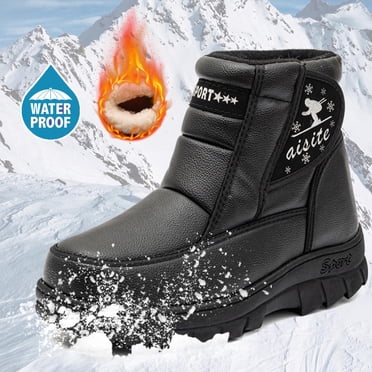 drppepioner Bottes d'Hiver pour Hommes Imperméables les Plus Chaudes Doublure Peluche Extérieure Antidérapantes Chaussures Décontractées pour Hommes Bottines