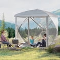 thumbnail image 2 of Outsunny Pavillon Moustiquaire Escamotable pour Camping, Installation Instantanée, Gris Pâle, 2 of 10