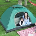 thumbnail image 1 of Tentes de Camping à Montage Instantané, Tente de Camping pour 2 Personnes avec Double-Toit et Sac de Transport, Tente Extérieure pour la Randonnée Sac au Dos, la Randonnée, Plein Air, Tente Quadrangulaire Automatique à Installation Facile avec 1 Porte et 1 Puits de Lumière, 1 of 9