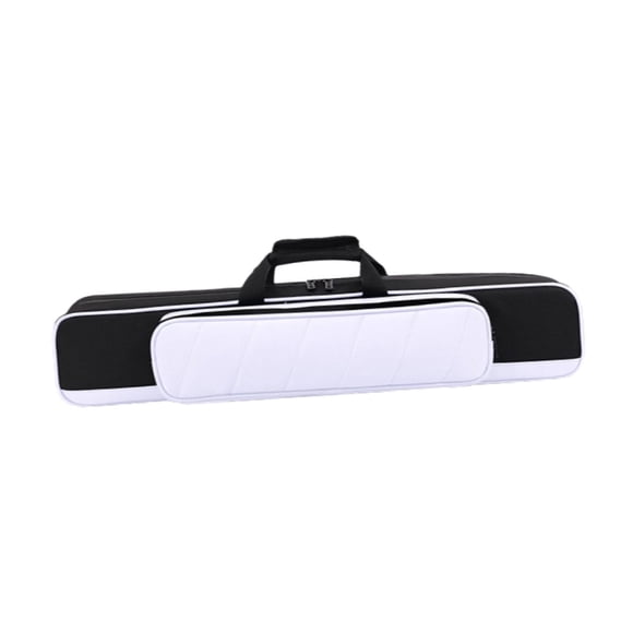Siruishop Étui pour Queue de Billard 1/2 Étui Articulé pour Queue de Billard Étui de Transport pour Bâton de Billard Blanc