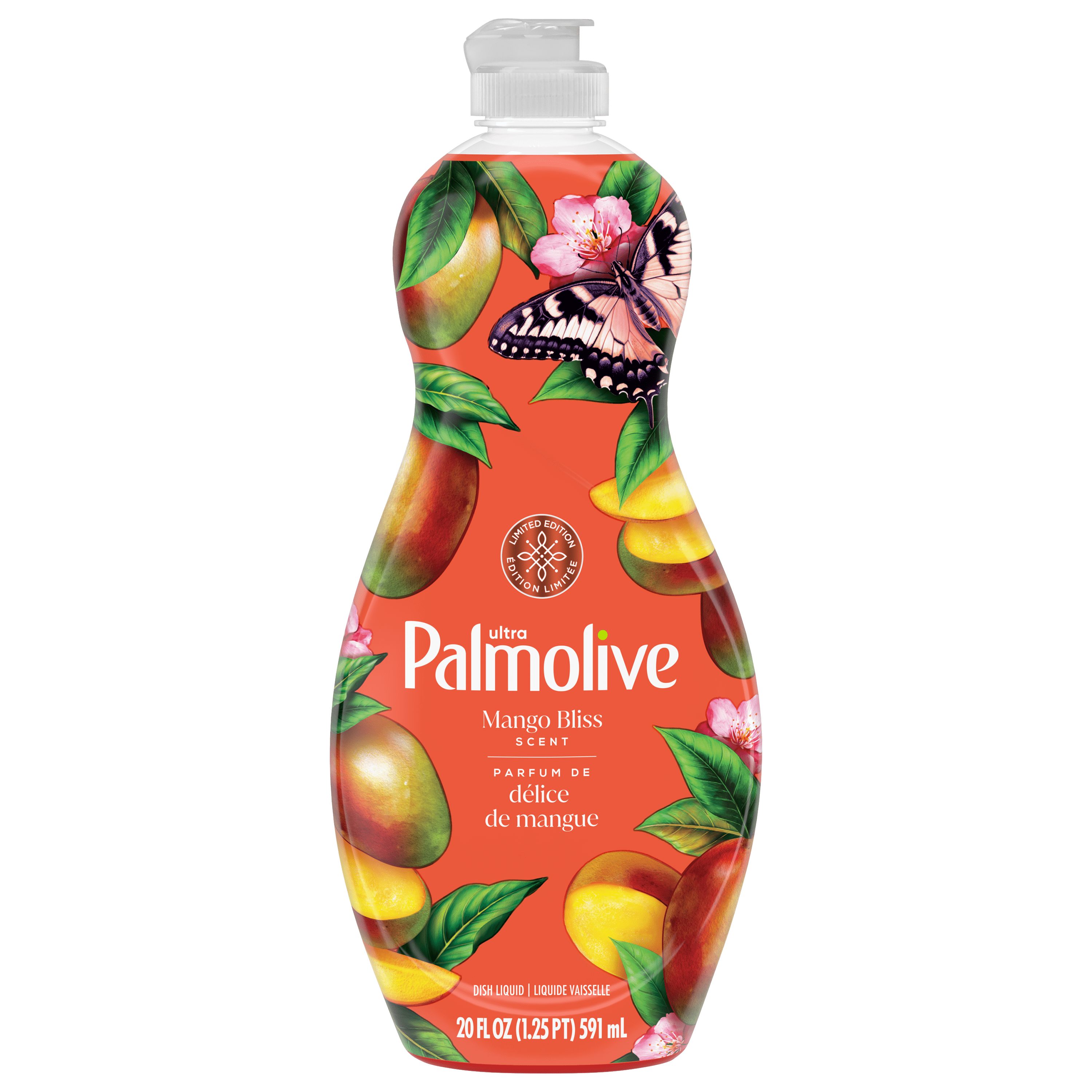 Palmolive Ultra Strength Liquid Dish Soap, Mango Bliss, 591 ml